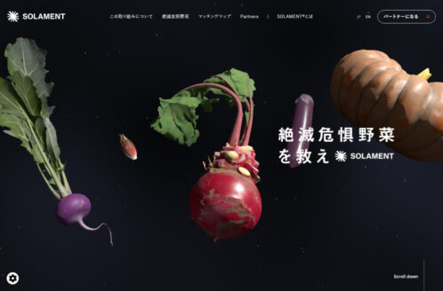 絶滅危惧野菜を救え by SOLAMENT® | 住友金属鉱山株式会社 | 情報・WEBサービスのWebデザイン